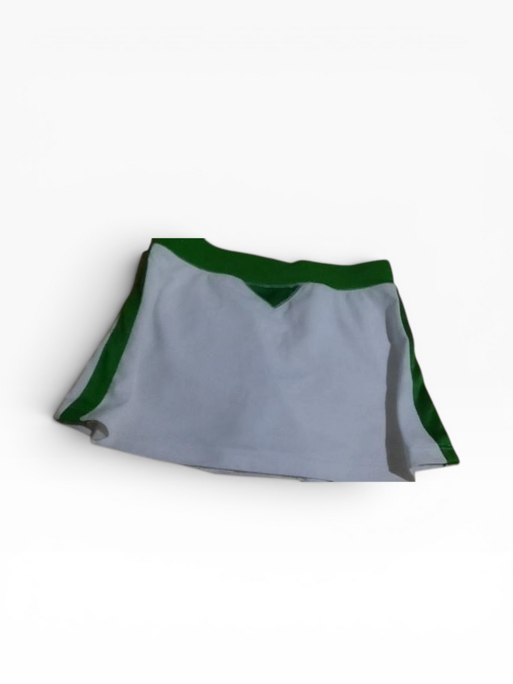 Pollera Nike blanca y detalles verdes Talle M