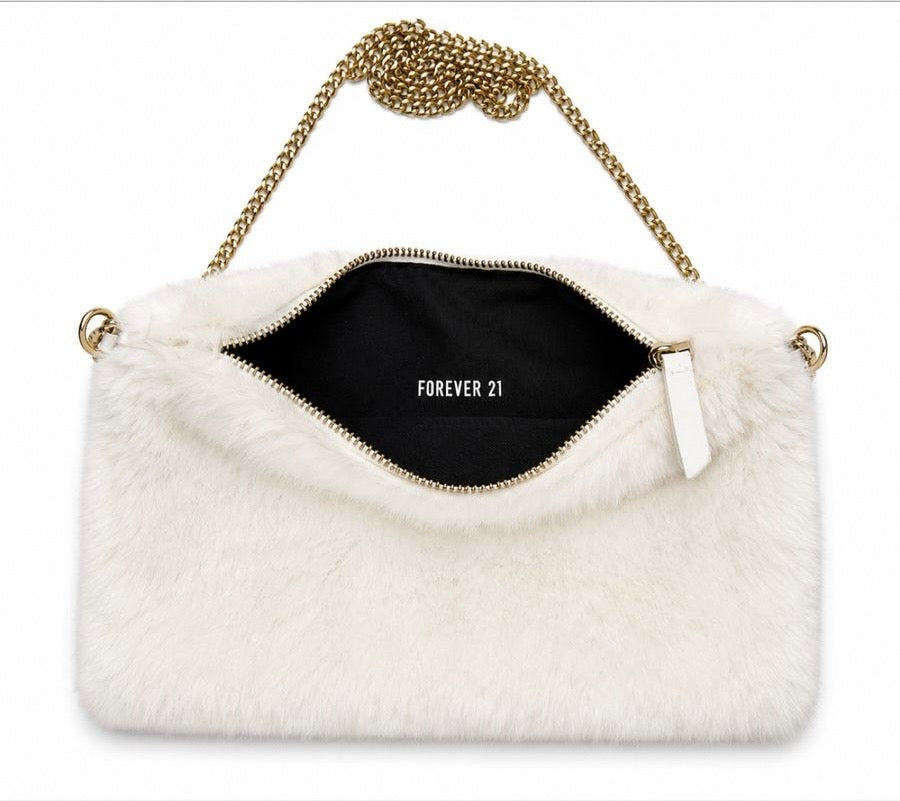 Bolso Sobre Forever 21 - Blanco Peluche