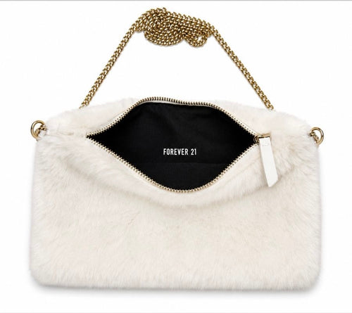 Bolso Sobre Forever 21 - Blanco Peluche