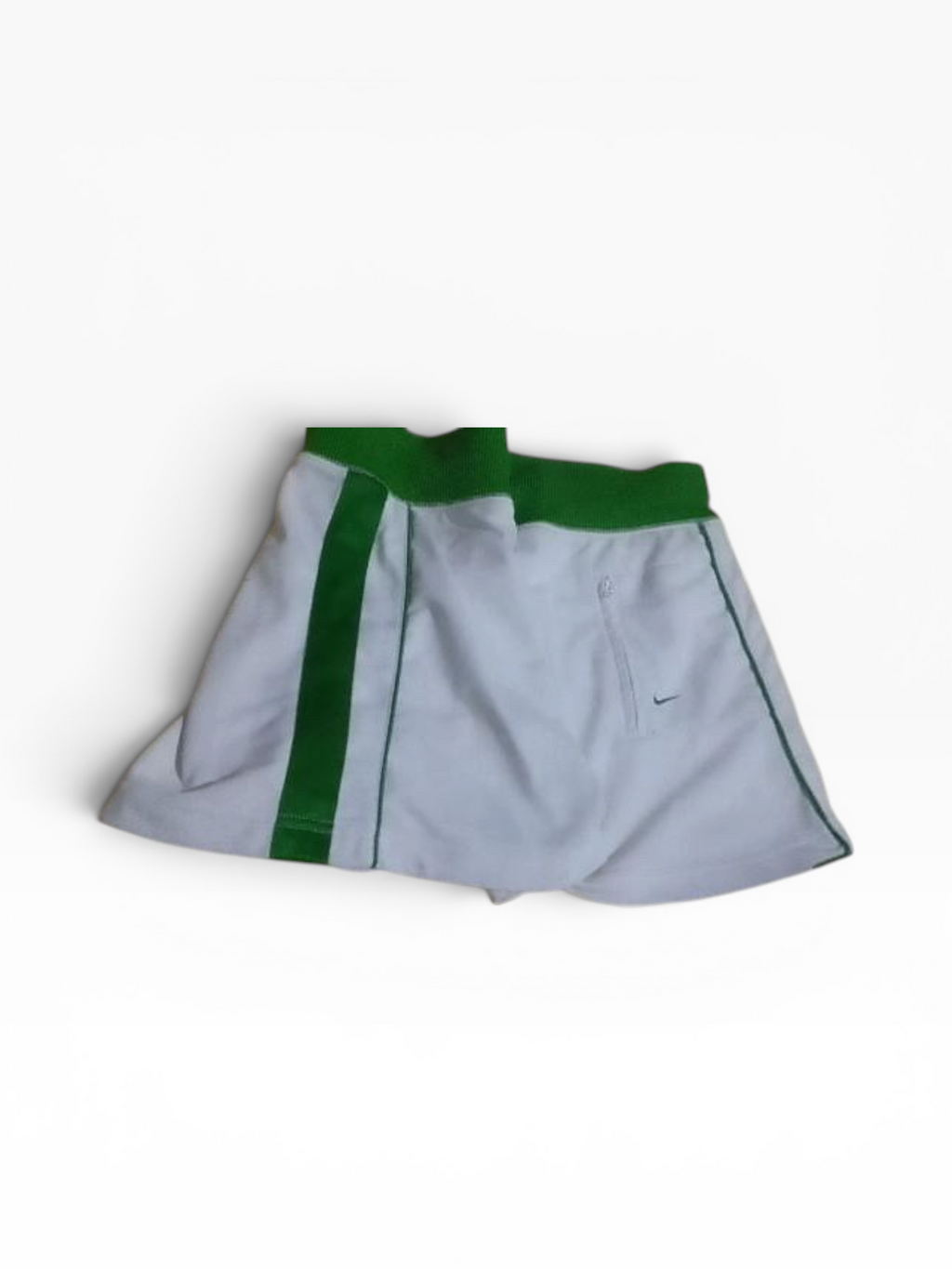Pollera Nike blanca y detalles verdes Talle M