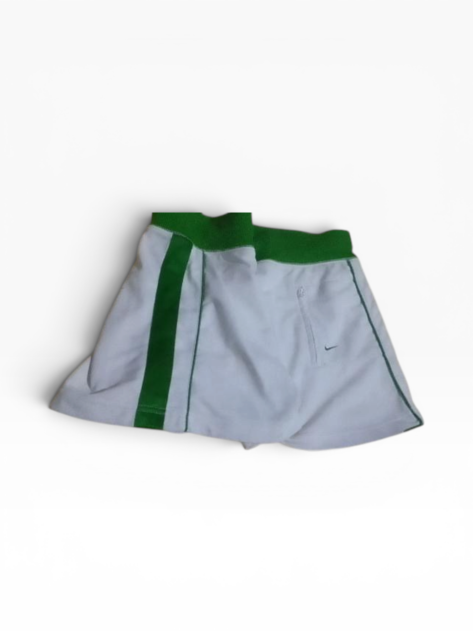 Pollera Nike blanca y detalles verdes Talle M