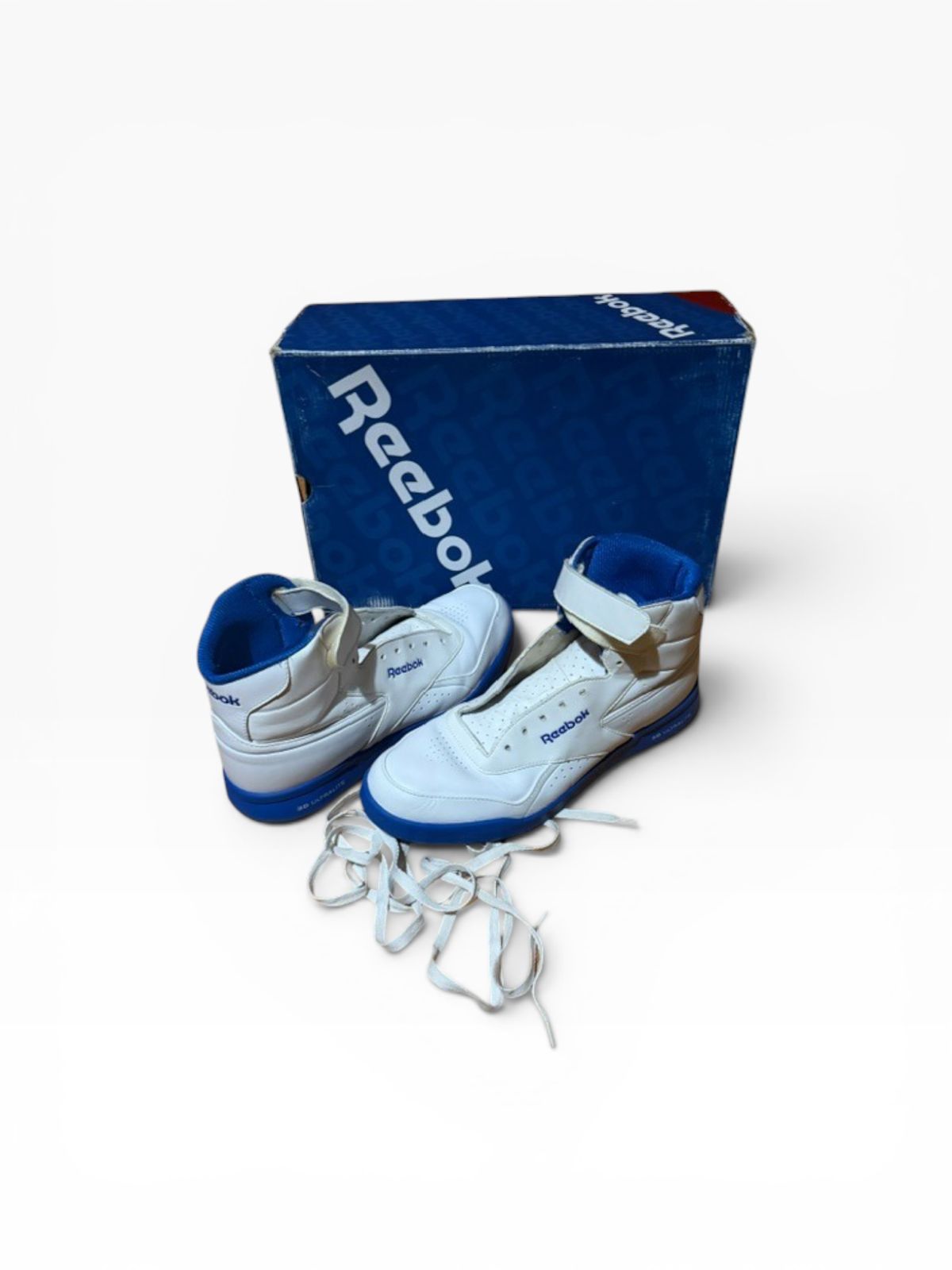 Zapatillas Reebok Blanco y Azul - Talle 41.5